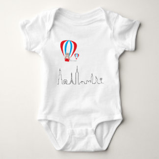 Baby Romper with World skyline Baby Bodysuit