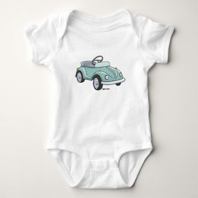 Baby rompertje with a beetle staircase car bodysuit (Front)