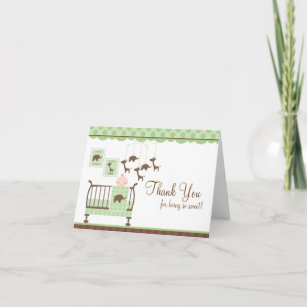 Baby Room Green Thank You Note Card