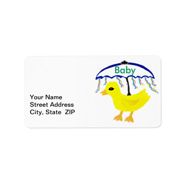 Baby Rubber Ducky Address Labels (Front)