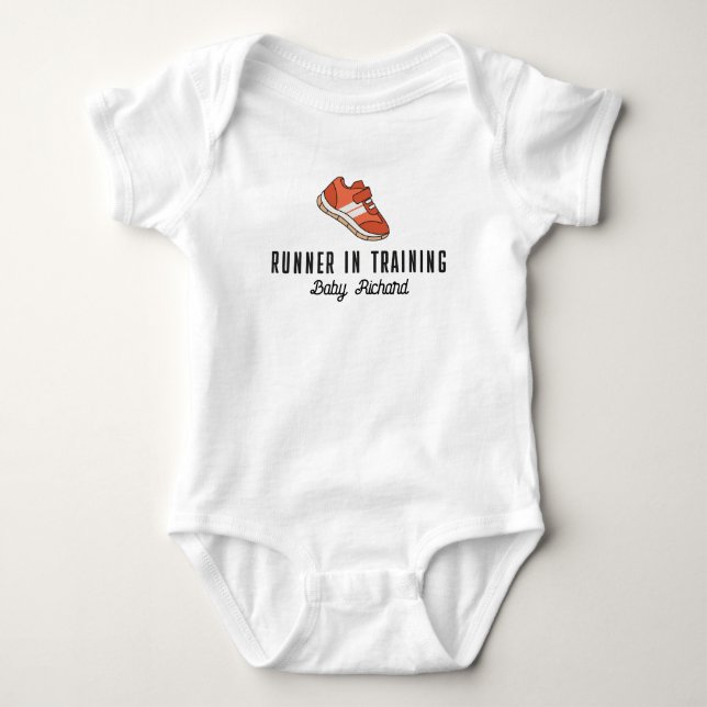 Baby Runner in Training Running Marathon Bodysuit (Front)