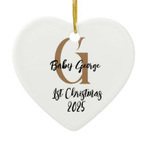 Baby’s 1st Christmas Ornament – Custom Modern