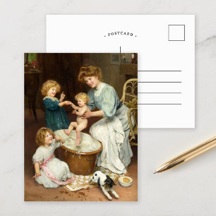 Baby’s Bath Time   Arthur John Elsley Postcard