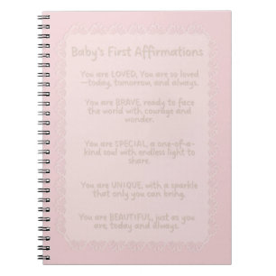 Baby’s First Affirmations Positive Nursery Wall Notebook