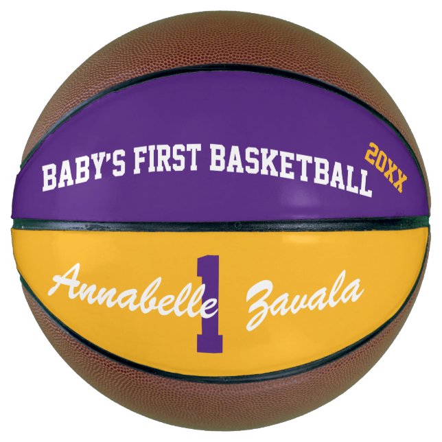 Baby’s First Basketball Custom Colours (Front)