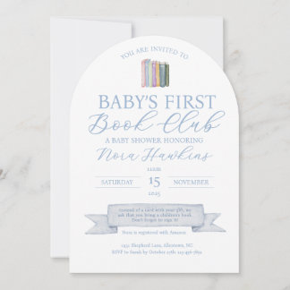 Baby’s First Book Club Baby Shower Invitation