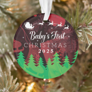Baby’s First Christmas 2025 Personalised Ornament