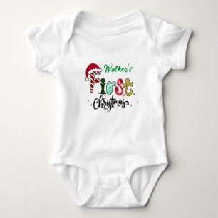 Baby’s first Christmas Bib Baby Bodysuit