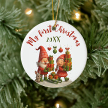 Baby’s First Christmas - Cute Holiday Gnomes