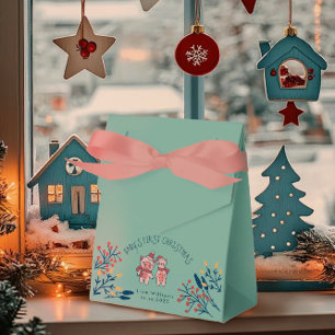 Baby’s First Christmas cute Pig and Bear Favour Box