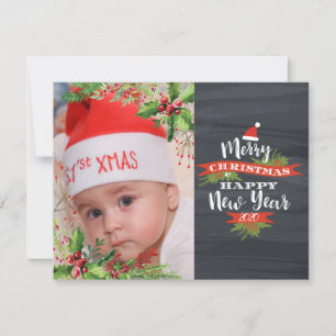 Baby’s First Christmas, Holly Berries Holiday Card