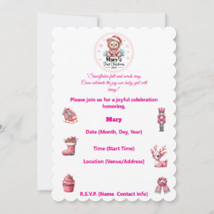 Baby’s First Christmas – Personalised & Editable K Invitation