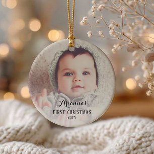Baby’s First Christmas Personalised Photo Ceramic Ornament