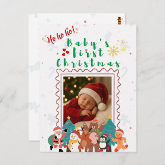 Baby’s First Christmas Personalised  Postcard