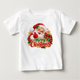 Baby’s First Christmas Santa T-Shirt 🎄👶