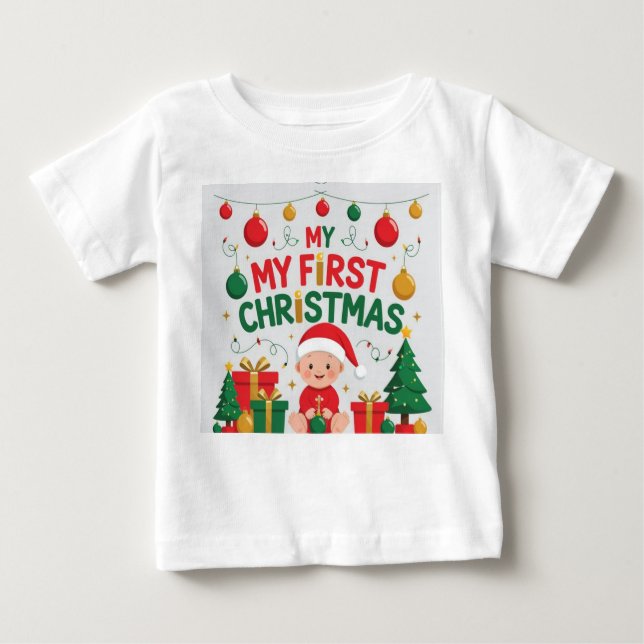 Baby’s First Christmas Shirt | Adorable Xmas Gift (Front)