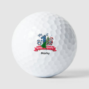 Baby’s First Christmas Snowman Personalised Golf b Balls