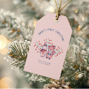 Baby’s First Christmas Woodland Friends Gift Tags