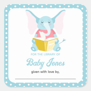Baby’s First Library Books Elephant Sticker