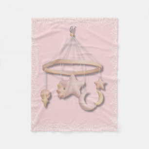 Baby’s First Mobile   Moon and Stars Pastel  Fleece Blanket