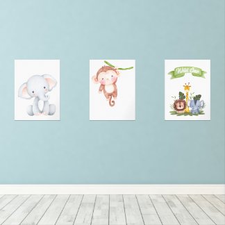 Baby Safari Animal Wall Decor