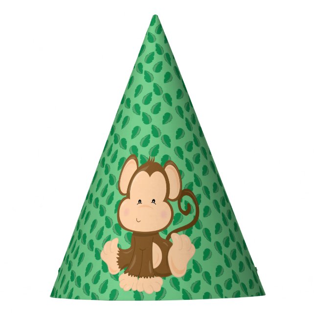 Baby Safari Animals Party | Monkey Hat (Front)