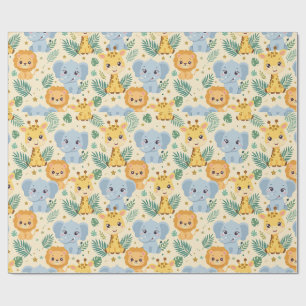 Baby Safari Animals Wrapping Paper