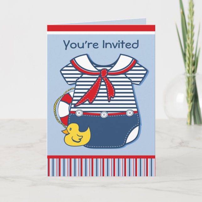 Baby Sailor Suit A Invitation (Front)
