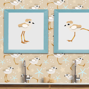 Baby Sandpiper or Piping Plover Chick Poster