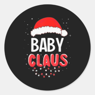 Baby Santa Claus Christmas Matching Costume  Classic Round Sticker