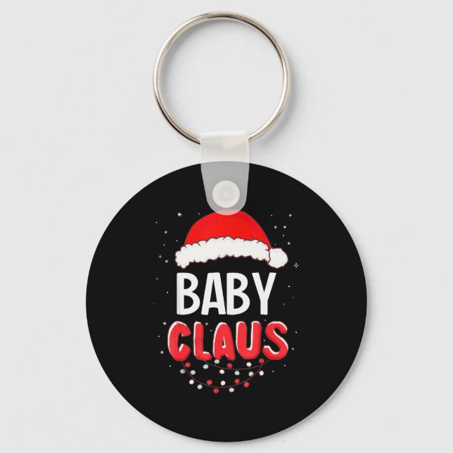 Baby Santa Claus Christmas Matching Costume  Key Ring (Front)