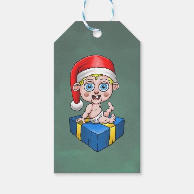Baby Santa Claus Gift Tags (Front)