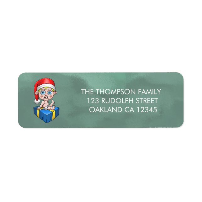 Baby Santa Claus Return Address Label (Front)