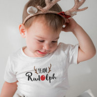 Baby Santa Visit - Cute Team Rudolph Xmas Motif