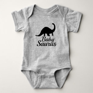 Baby Saurus Brontosaurus Silhouette Bodysuit