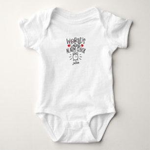 Baby Saying Newborn: World cutest Alarm Clock Baby Bodysuit