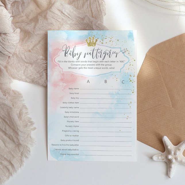 Baby Scattergories | ABC Gender Reveal Game (Creator Uploaded)