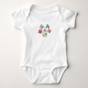 Baby sea creatures bodysuit