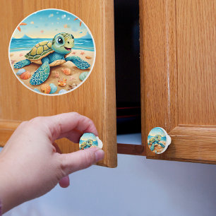 Baby Sea Turtle  Ceramic Knob