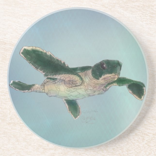 Baby Sea Turtle Coaster (Front)