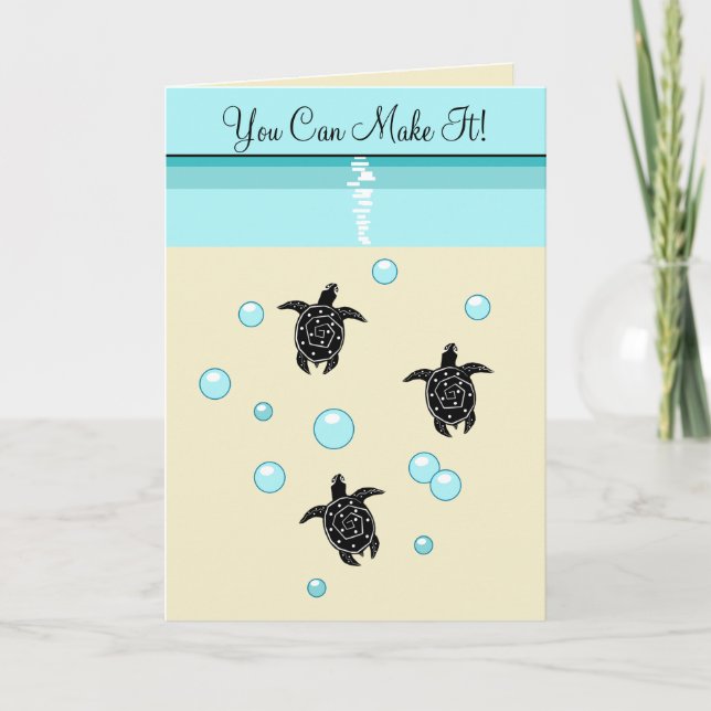 Baby Sea Turtle Greeting Card (Front)