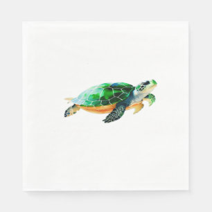 Baby Sea Turtle Moving Towards the Sea Napkin