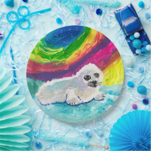 Baby Seal "Art by Kids" Paper Plate