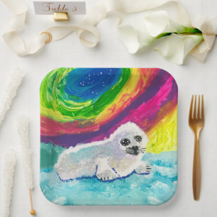 Baby Seal "Art by Kids" Paper Plate