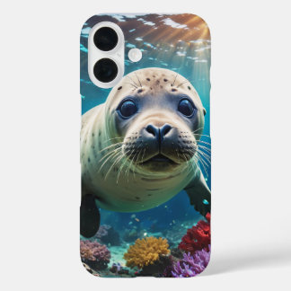 Baby seal underwater  iPhone 16 case