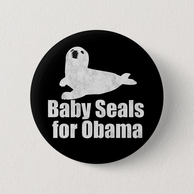 Baby Seals for Obama 6 Cm Round Badge (Front)