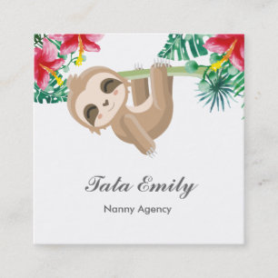 Baby Services Cute Sloth Business Card