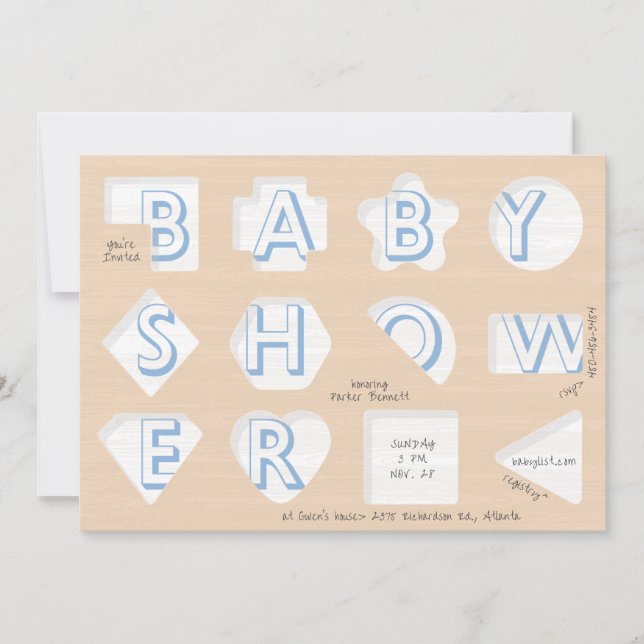 Baby Shape Skills Invitation (Front)