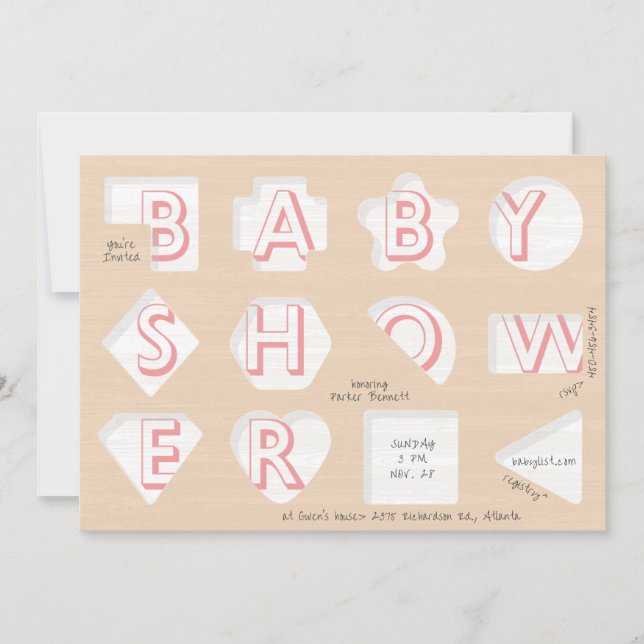 Baby Shape Skills Invitation (Front)
