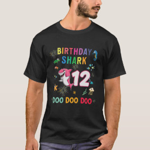 Baby Shark 12 Years Old 12Th Birthday Party Boys G T-Shirt
